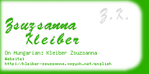 zsuzsanna kleiber business card